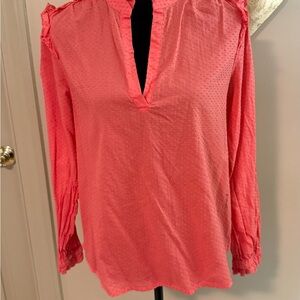 J. Crew Coral Textured Blouse